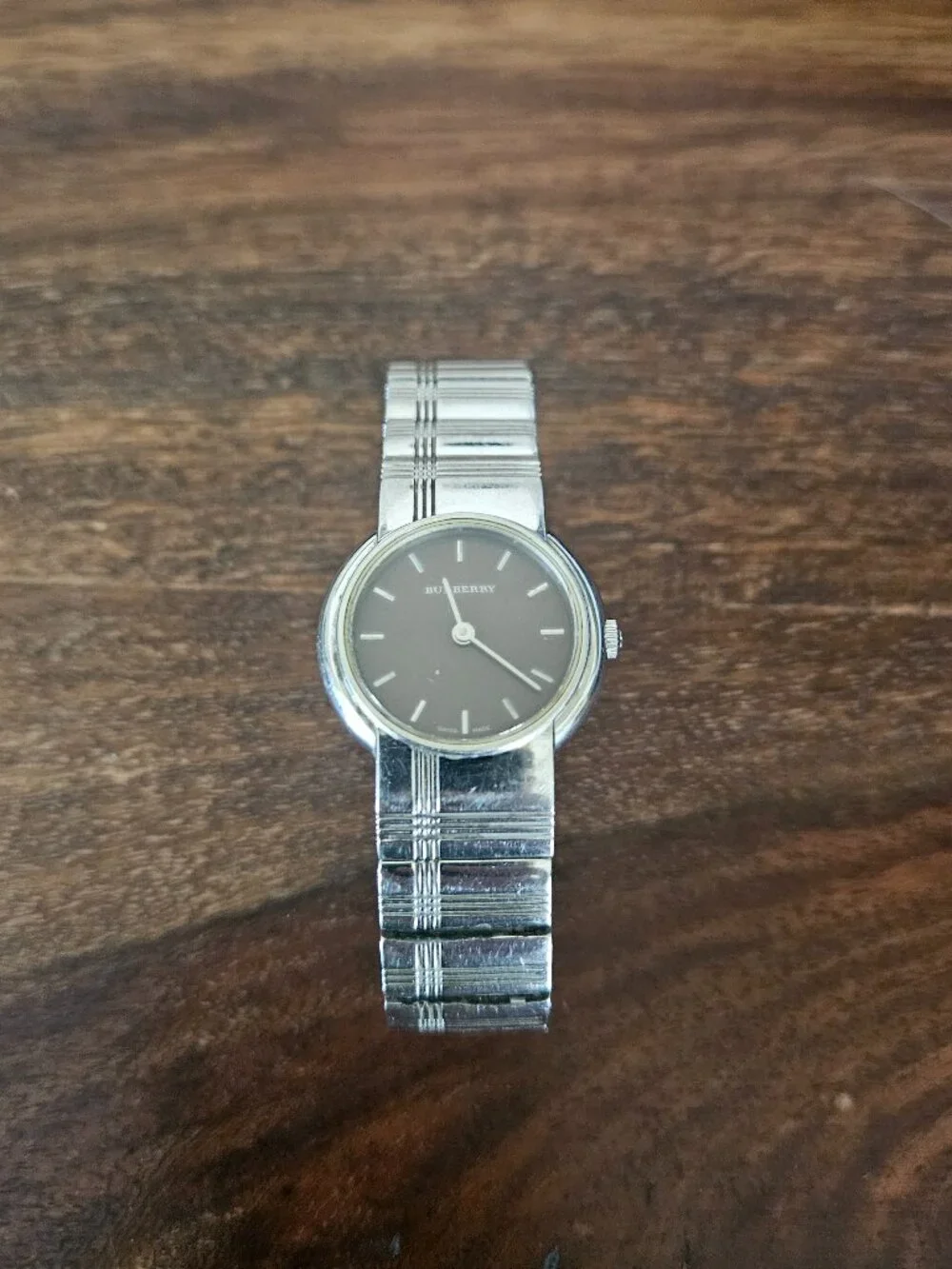 Burberry Women's 30mm Stainless Steel Watch with Dark Brown Face